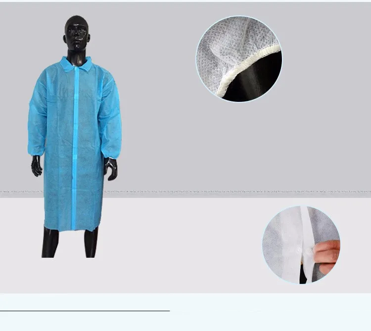 Cotton Knitted Collar Laboratory Coats Yellow Laboratory Coats For