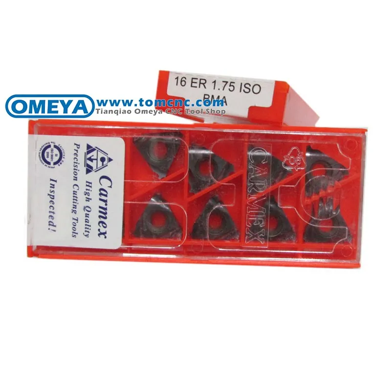 Carmex Solid Threading Carbide Insert 16ir1.0iso Bma For Cnc Tools