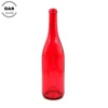 Decorative 750ml red dummy glass wine bottles for flower arranging