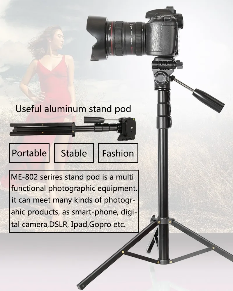 ME-802 portable camera tripod