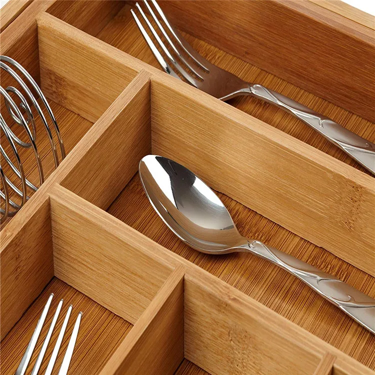 Oganic Bamboo Wood Adjustable Cutlery Tray Buy Wood Adjustable Cutlery Tray,Wooden Cutlery