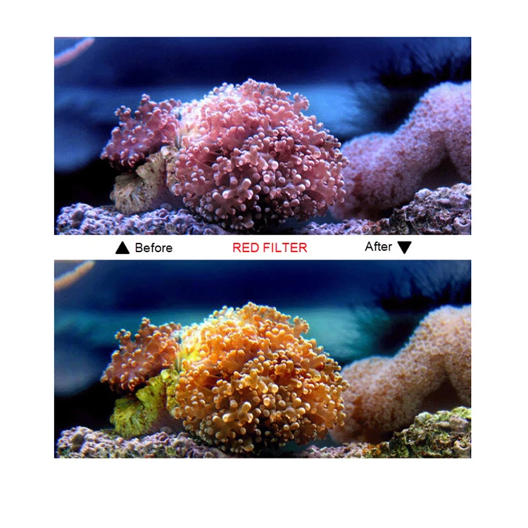 Underwater Red Filter Diving With Antidropping String For Go Pro He Ro