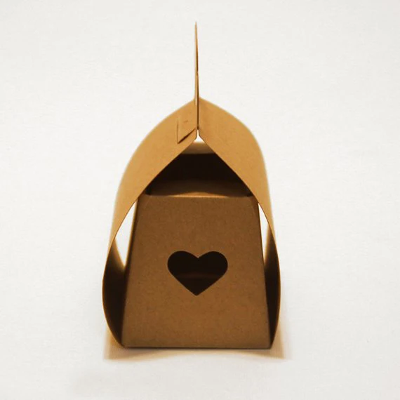 Custom Foldable Small Kraft Paper Cookie Bread Boxes Christmas Cake