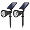 Super Bright Solar Powered 4 LED Outdoor Dark Activated Detector Motion Sensor Light Security Garden Yard Lamp