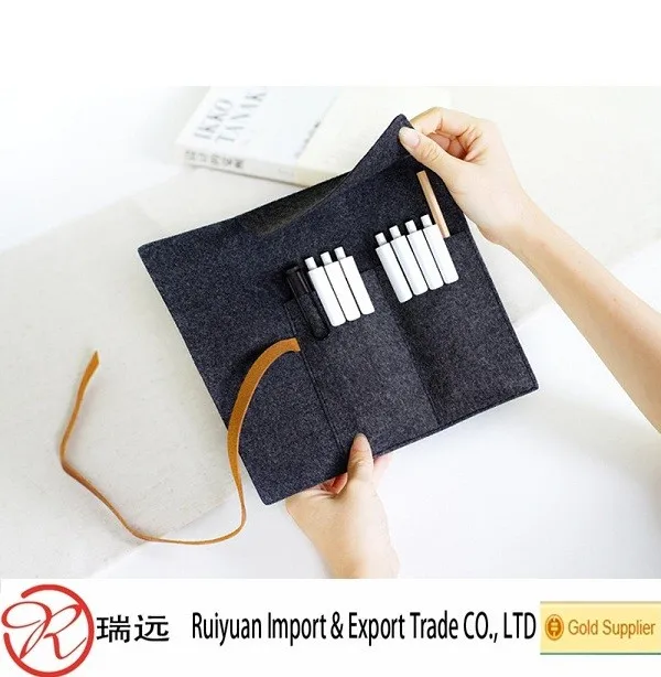 roll green felt pencil bag (3).jpg