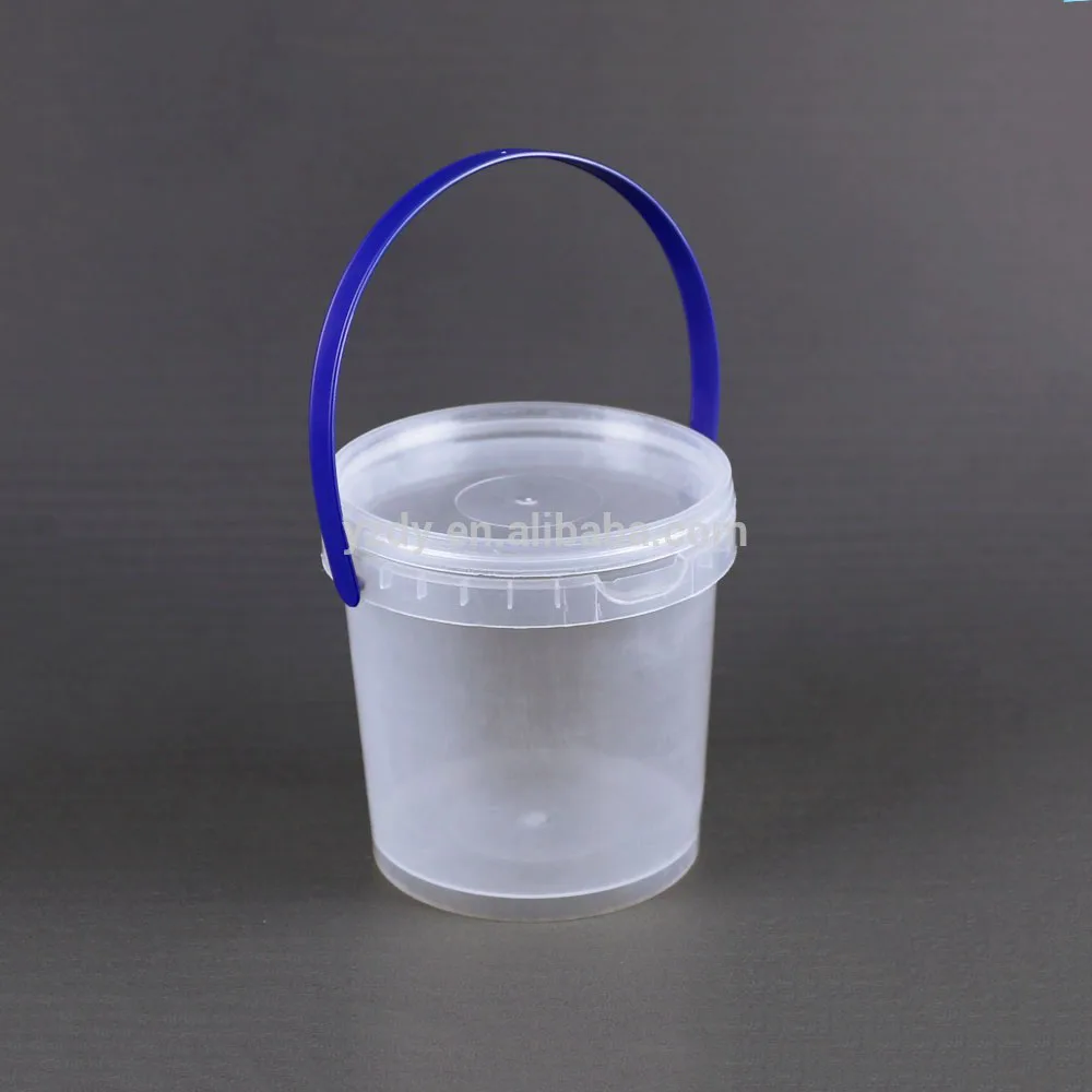 clear plastic bucket