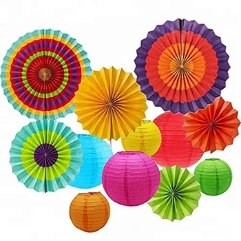 colorful hanging paper lanterns