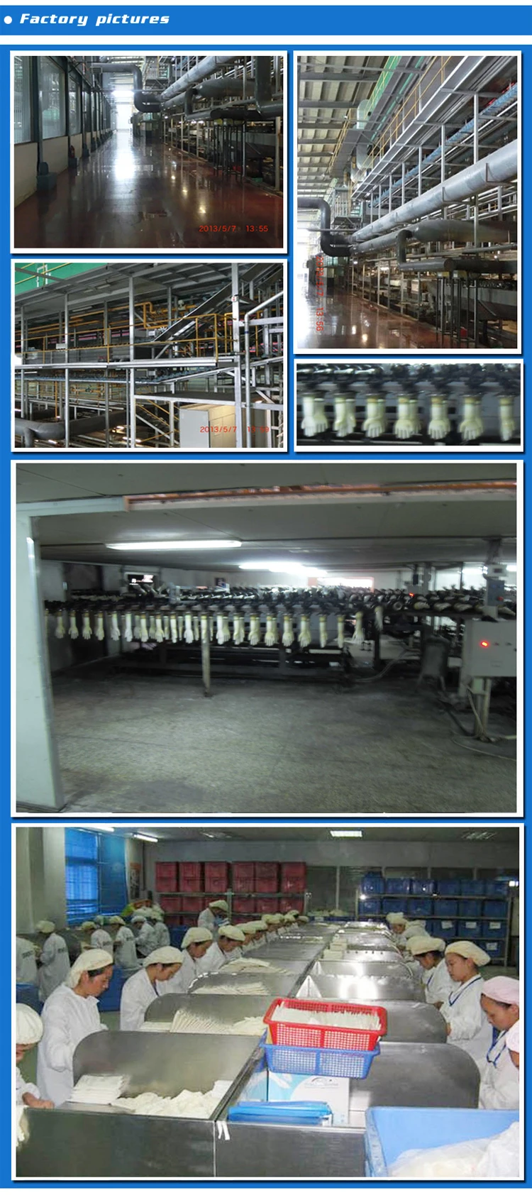 Colored disposable powder free nitrile gloves