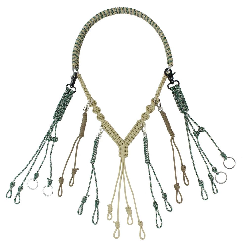 Duck Call Lanyard Paracord Hunting Goose Calls 16 Adjustable Loops & 4