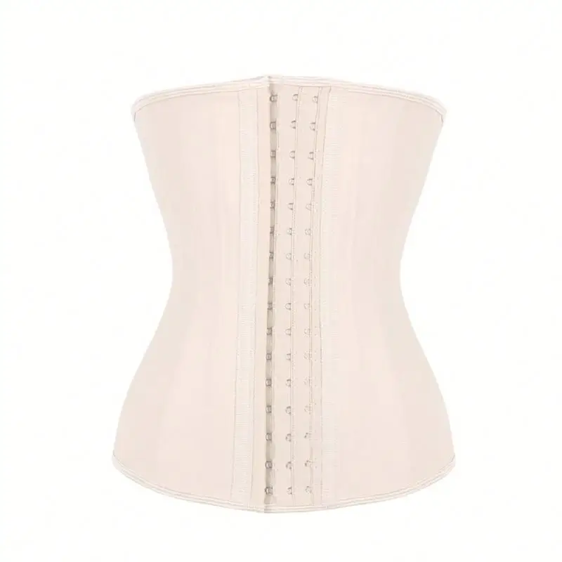 
Latex Shaperwear Bodysuit XS~6XL Slimming Waist Trainer Invisible 25 Steel Boned Hooks Latex Long Waist Cincher 