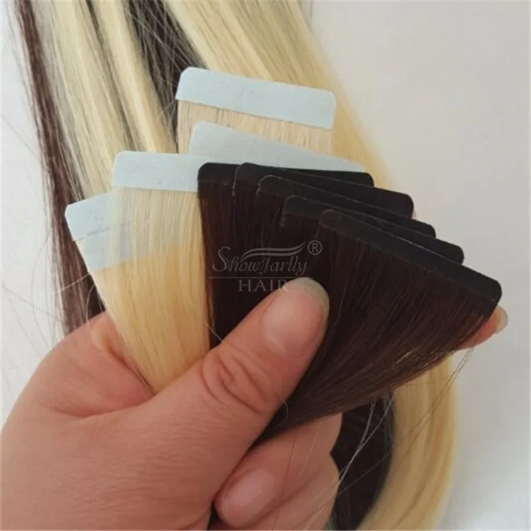 Indian Hair Remy Human Extensions Mini Tape In Hair Extensions Human