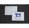 Small Size Purple Sewing Machine Shape Greeting Card Printing