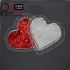Decorative embroidery Iron-on Heart-shape Sequin Patches For T-shirt