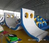 Adults inflatable float obstacle course human pool water park challenge games inflatable water slide float on lake or pool
