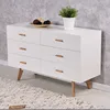 Modern max studio home furniture nordic white finished 6 drawers cabinet