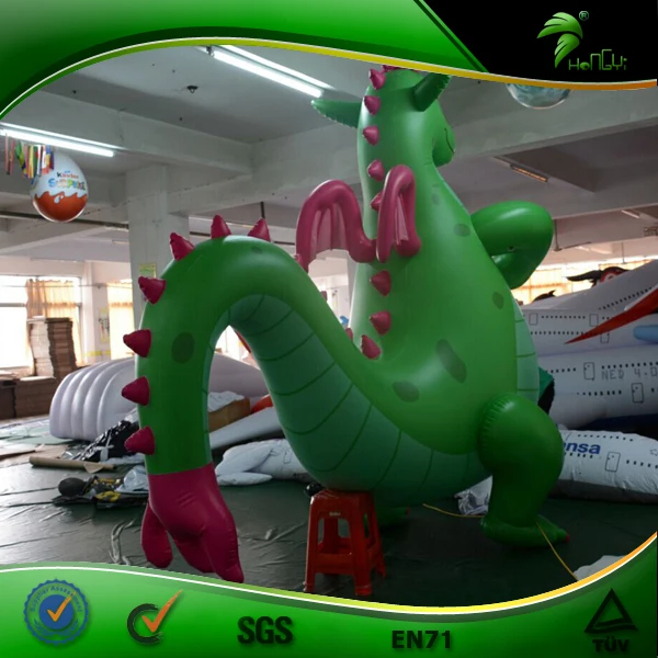 inflatable green dragon