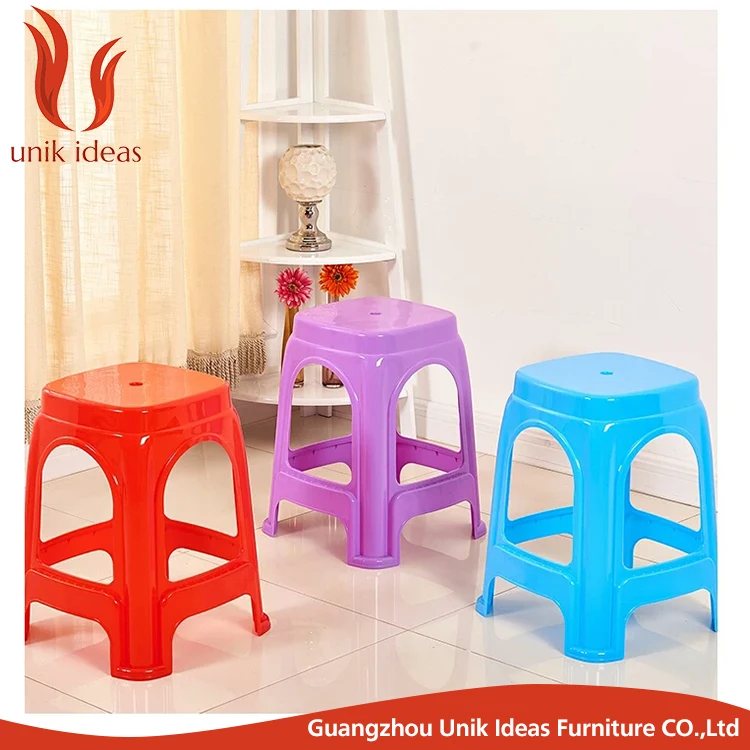 square plastic high stool