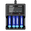 XTAR VC4S QC3.0 Fast Charging max 3A for single slot battery charger with colorful LCD screen real time charging status