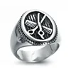 Men Punk Barber Shaver Rings for Male Stainless Steel Professional Sharp Barber Razor Rings Jewelry