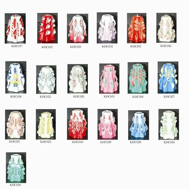 Green Dragonfly Gift ALL Hand Carved wax candles Wax Candles Outside and Inside