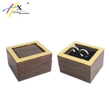 black wood ring box