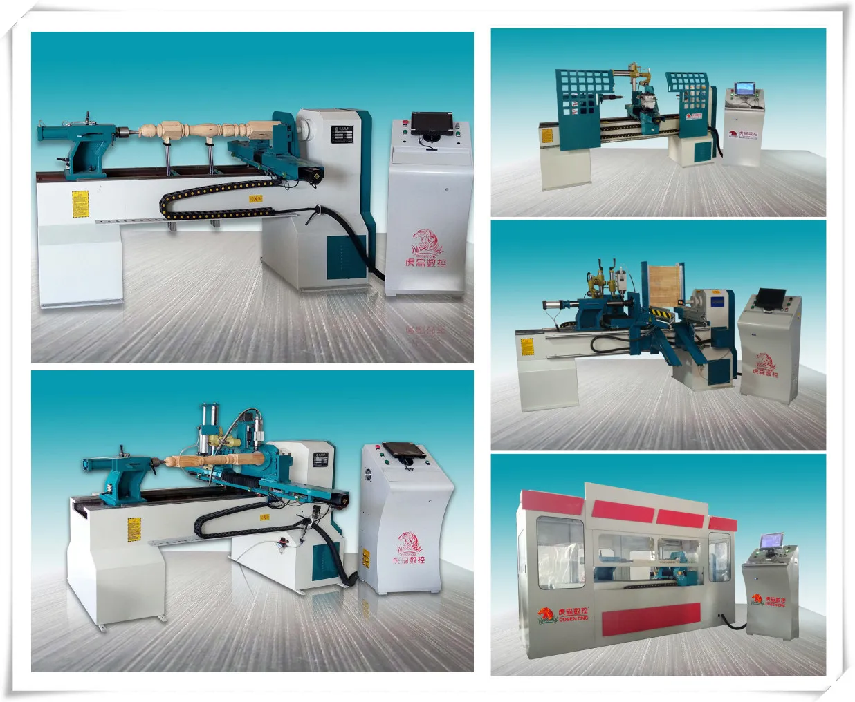 High Efficiency Cnc Wood Lathe Machine With Auto Loading And Unloading