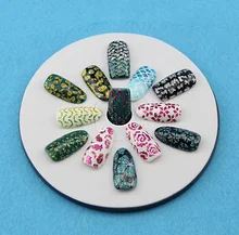 Fish Scale Nail Vinyls Irregular Triangle Grid Pattern Easy Use Nail Art Tips Manicure Stencil Nail