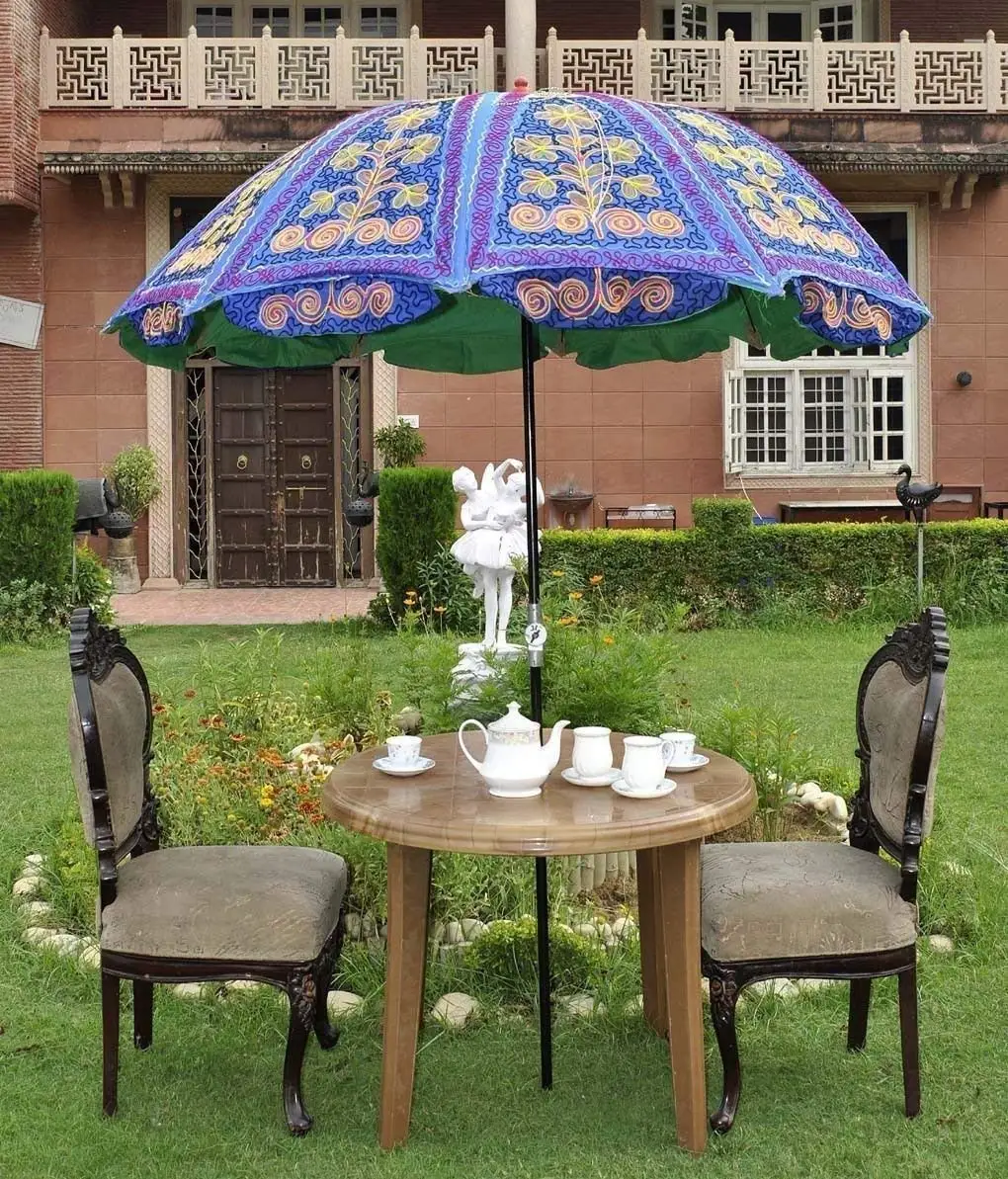 Sun Garden Parasol Parts Find Deals Get Quotations Megacraft Indian Cotton Umbrella Sun Shade Patio Fl Blue Outdoor Garden Beach Parasol