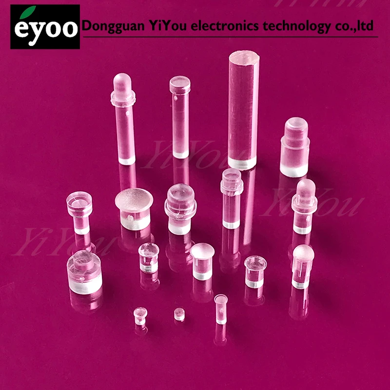 Light Guide Multiple Types Light Pipe Customize Plastic Transparent Pc Material Round Head Led