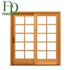 Make Japanese Luxury Partition Wall Sliding Wood Doors with Glass Window