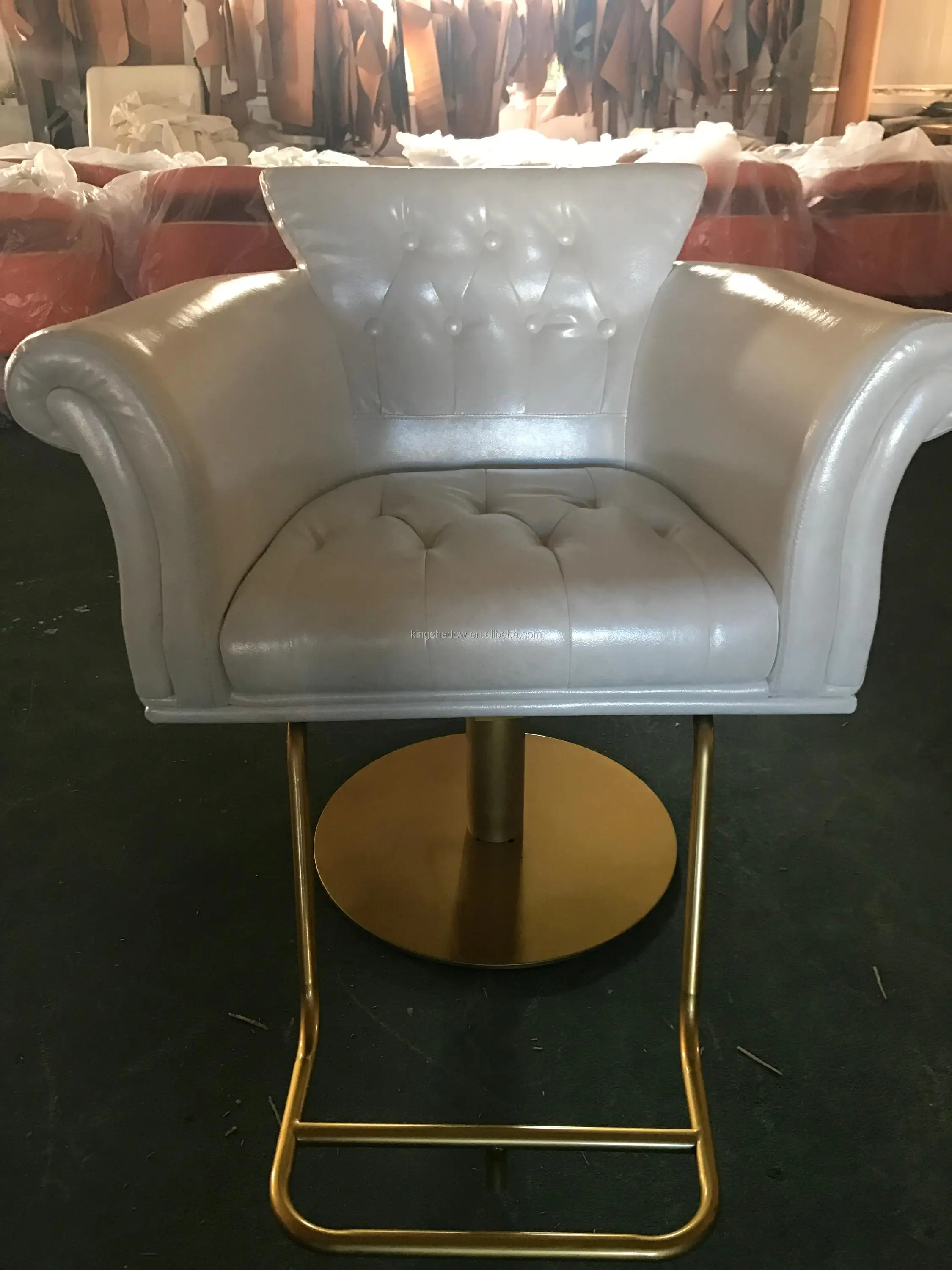 Oem Salon Styling Chair Yellow Barber Chair Model Salon Styling Chair