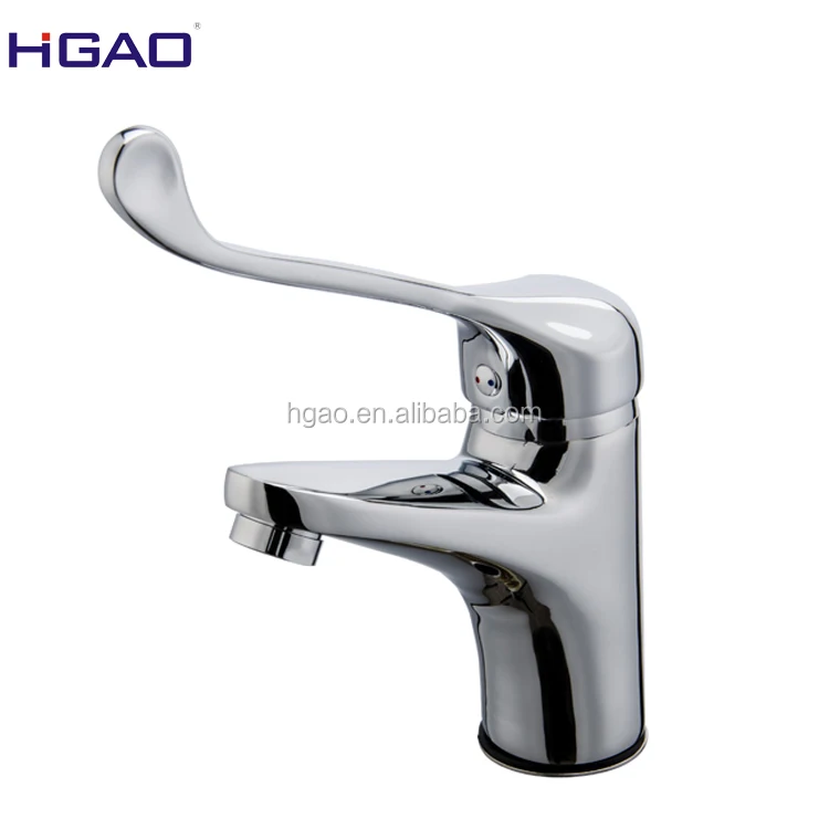 Hospital Laboratory Brass Basin Faucet Medical Doctor Touched Elbow
