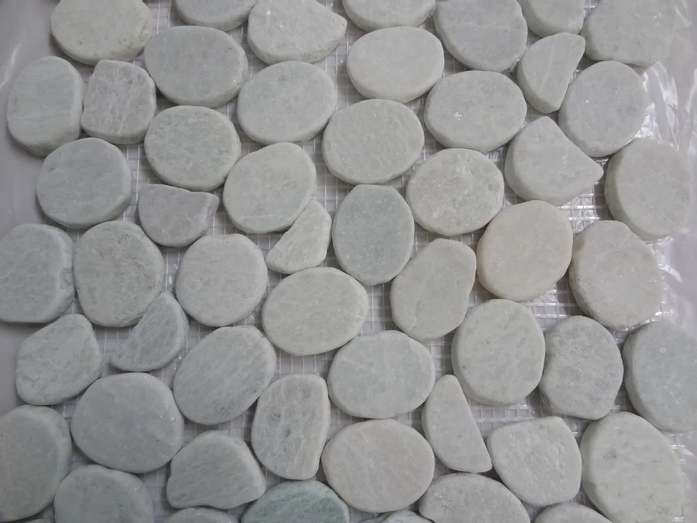 Penny Round Tile Green Matte Porcelain Mosaic for Bathroom Floors