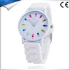 Watches Jelly 2015 Colorful Dial Numbers Hollow Out Pointer Sugar Color Silicone Wristwatch Women Dress Watch GW024
