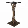 unique antique design dining table base with shaped column