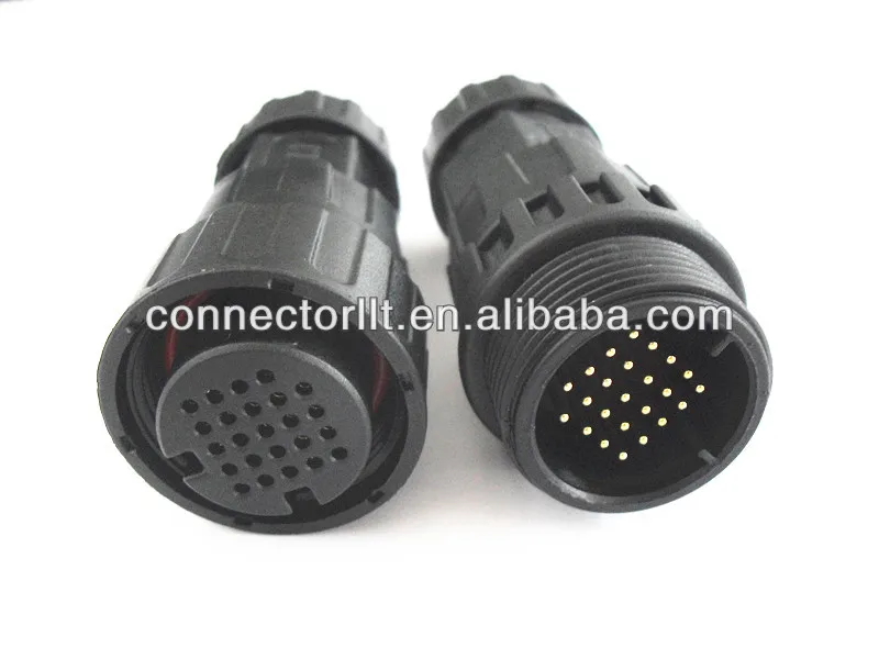 Waterproof Connector LLT-USA M25 IP68 2 Pin Field Assembly Male and Female plug 