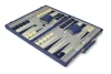 Blue Leatherette Deluxe Backgammon Set