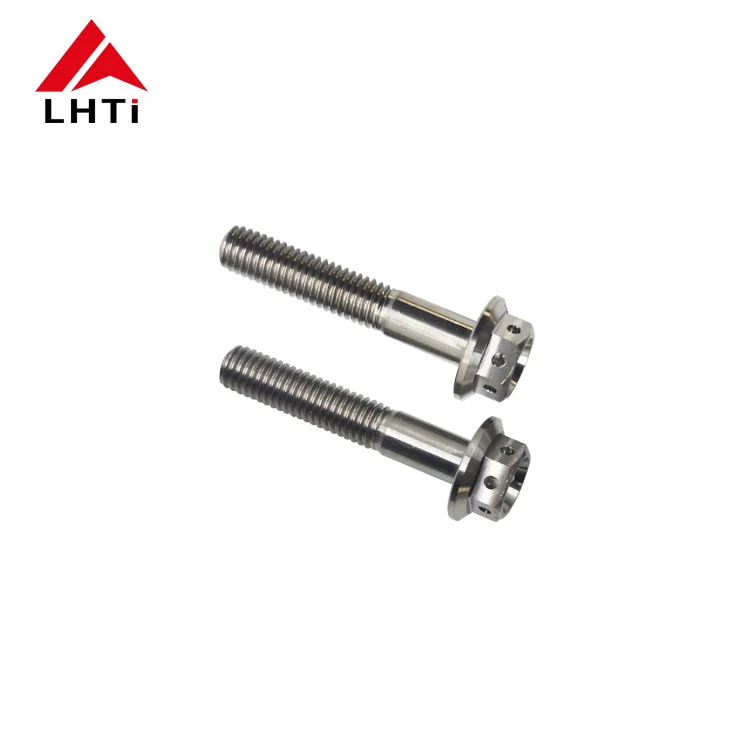 M6 m8 m10 titanium hex flange bolts racing bolts with six holes locking for motorcycle