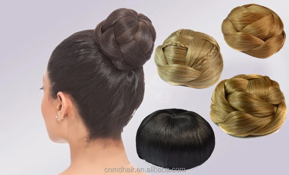 Synthetic Hair Chignon Hair Bun Hairpiece Clip In On Hair Bun