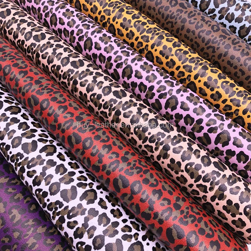 Leopard Printed Pu Leather Vinyl Fabric - Buy Leopard Printed Pu ...