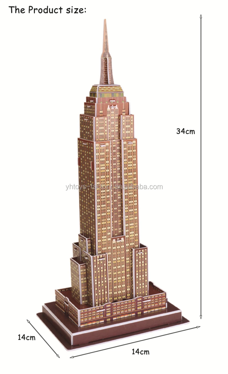 Educational Toys Puzzle U.S. Empire State Building Model Toys World Famous Architecture 3D Puzzle For Kids