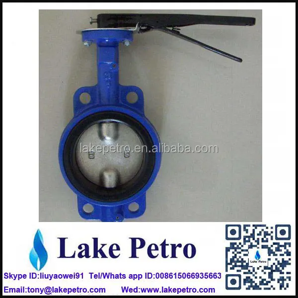 Butterfly valve Manual Wafer type low temperature
