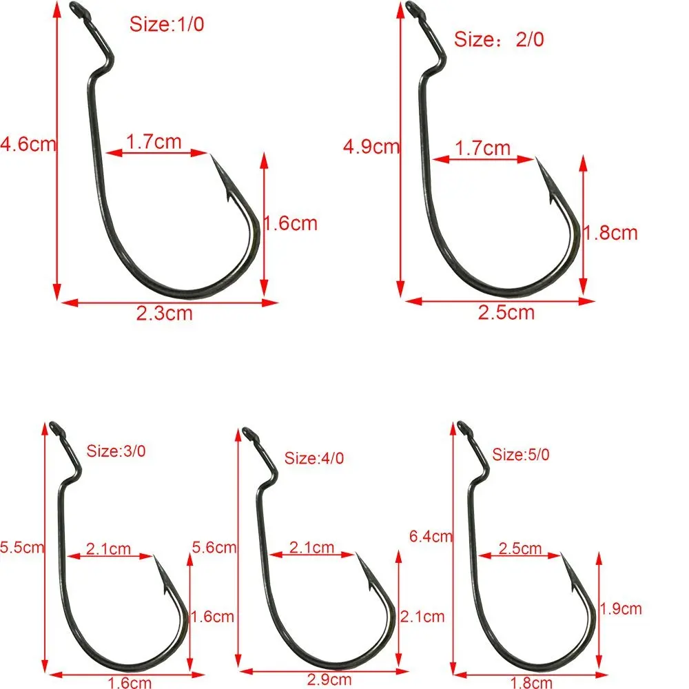 High Carbon Steel Wide Gap Worm Fishing Hook - Buy High Carbon Steel ...