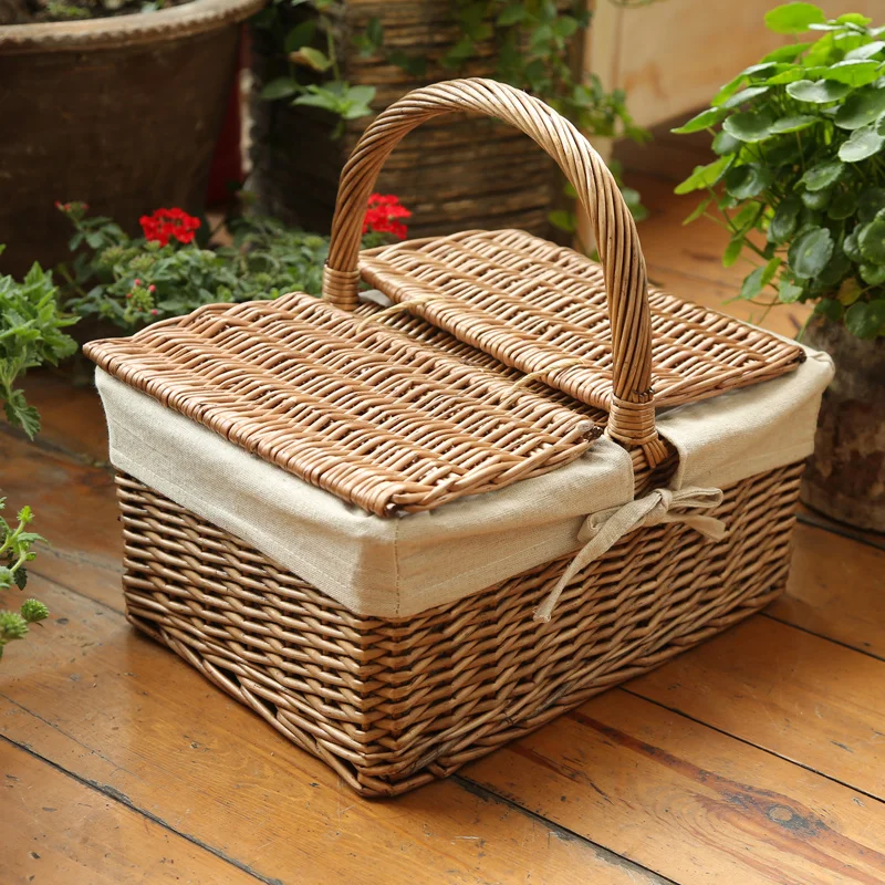 Hand Weaved Environmentally Willow Picnic Basket With Handle Buy