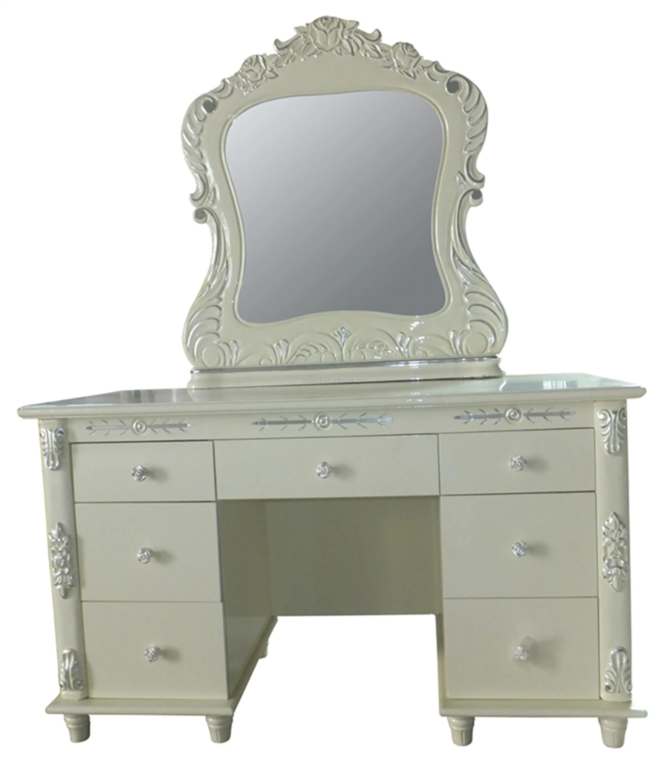 High Quality Popular Modern Carved Dresser With Mirror And Chair T210