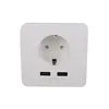 Europe Standard Tuya APP Wireless WIFI Remote Control Wall Electrical Socket Plug Switch Panel with USB Charging Port