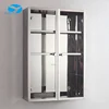 Modern Stainless Steel Kitchen Storage Cabinet Cupboard 3 Layer Clear Glass