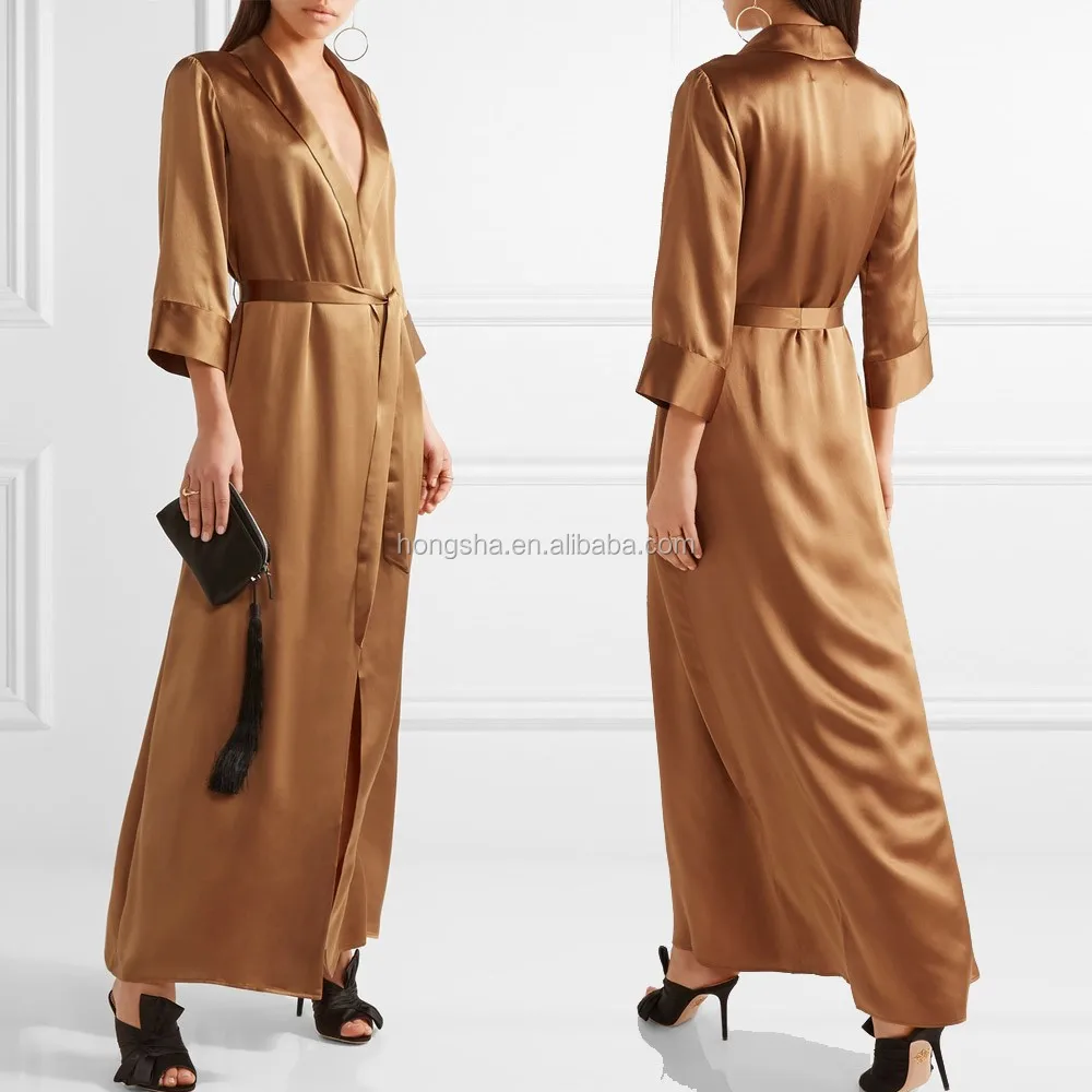 silk wrap maxi dress