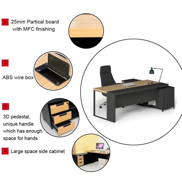 Simple Standard Executive Office Table Size Office Furniture ...