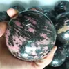 wholesale Natural Red Tourmaline Polished Gem Quartz sphere Healing Crystal Ball